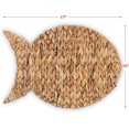 thumbnail image 2 of Woven Placemats | Fish Placemats for Dining Table | 12"x17" Water Hyacinth Nautical Placemats Set of 4 | Large Wicker Placemats for Beach Table | Rattan Placemats | Beach Theme Placemats, 2 of 6