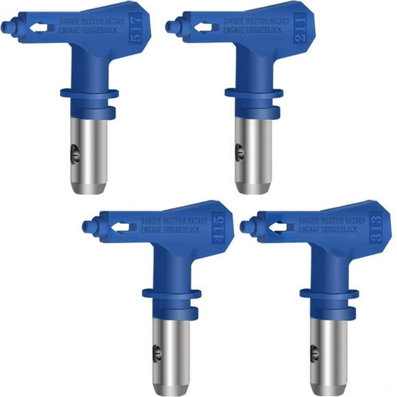 4pcs Airless Paint Sprayer Tips,Paint Sprayer Spraying Machine Part for Homes Buildings Decks Fences(211,313,415,517)