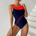 thumbnail image 5 of VerPetridure One Piece Bathing Suits for Women Women's New Fashion Splicing Swimsuit Sexy Casual Bikini Piece Swimsuit, 5 of 8