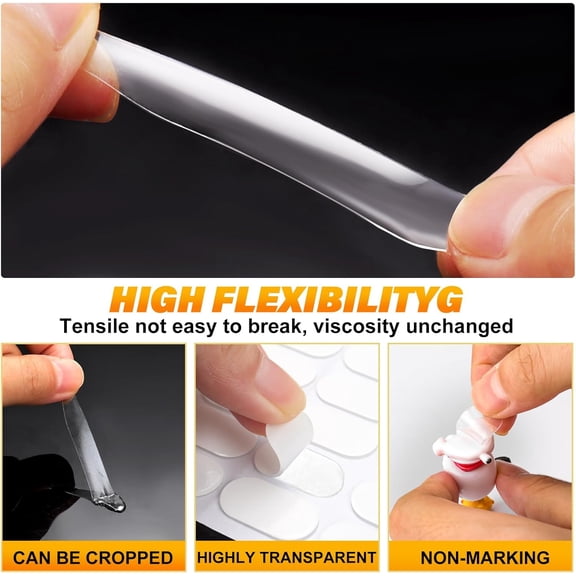 250pcs car Dashboard Adhesive|Double-Sided Tape for Vehicle Decor, Removable Mounting Dots for Car Dashboard Ornaments, Heavy Duty Adhesive for Securing Interior Decorations, Crafts, and Accessories