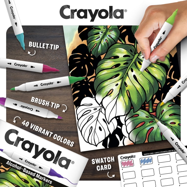 Dual-Tip Alcohol Markers, 40 Colors, Fine and Chisel Tips photo 5