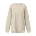 thumbnail image 4 of HAJWOH Crew Neck Sweatshirts Women Fall Oversized Crewneck Sweatshirt Vintage Fleece Pullover Loose Fit Cute Y2K Hoodie, 4 of 6