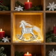 thumbnail image 5 of Eespoir 2026 Horse Decorative Hanging Ornament, Christmas Decoration Home Rocking Horse Figurine, Festive Holiday Decor, For Tree, Mantel, Shelf, Winter Celebration(Silver), 5 of 6