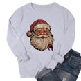 thumbnail image 2 of Chandails de Noël pour Femmes Mode de Noël pour Femmes T-Shirt à Manches Longues et Col Rond avec Coupe Ample et Design de Chandail Sans Capuche pour Femmes, 2 of 4