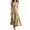 Yellow, variant on Erwazi Summer Dresses for Women Solid V Neck Sleeveless Ankle Length Dress Button Ruffle Trim Trendy Casual Daily Outdoor Classic Dresses