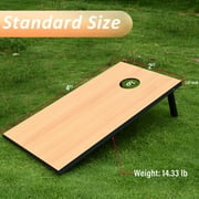 4x2Ft Regulation Premium Cornhole Set w/8 Bean Bags & Carry Case, Outdoor Family Lawn Beach Bean Toss Game