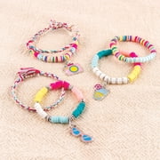 Make It Real: Summer Vibes Heishi Bead Set - Create 5 Unique Cord Charm Bracelets, 531 Pieces, Includes Play Tray, All-In-One, DIY Charm & Bead Jewelry Kit, Tweens & Girls, Arts & Crafts, Kids Ages 8+