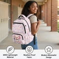 thumbnail image 3 of FKELYI 17 Inch Schoolbag for Kids Backpack Flower Cartoon Axolotl Print Large Capacity Primary School Bookbag with Multi-Pockets Casual Daypack Rucksack for Girls Knapsack, 3 of 7