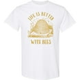 thumbnail image 3 of Inktastic Life's Better with Bees T-Shirt, 3 of 5