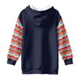 thumbnail image 5 of Xoenoiee Colorful Butterfly Swirl Print Long Hoodies Sweatshirt for Kids Long Sleeve Shirt Pullover Hoodie Dress for Teen Girls Oversized Fall Outfits Sweat Shirts Jumpers with Pocket, 9-10 Years, 5 of 7