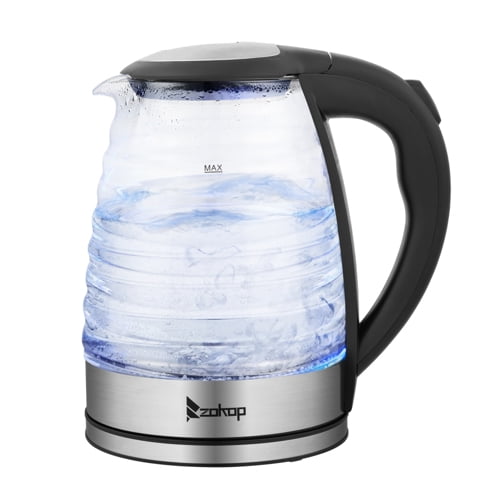 Chefman 1.7L Cordless Glass Electric Kettle with Removable Tea Infuser 1100W