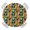 Orange Teal Black, variant on Fall Orange Green Maple Leaf Round Tablecloth for 55-60 Inch Tables,Fitted Table Cover with Elastic Edge,Watercolor Botanical Retro Waterproof Outdoor Table Cloth Protector for Patio Garden Dinner
