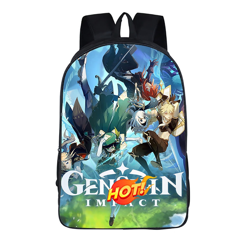 OLOEY 16INCH Cartoon Anime GenShin Backpack Impact Backpack Backpacks