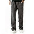 thumbnail image 4 of Men LYXSSBYX Cargo Pants for Men Spring and Summer Men's Linen Casual Pants Men's Loose Straight Trousers, 4 of 8
