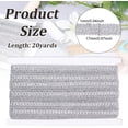 thumbnail image 2 of 20 Yards Trish Sequin Metallic Braid Trim Silver Sequins Lace Ribbon 0.7" Decorated Gimp Trim for Christmas Holiday Decoration Wedding DIY Clothes Accessories Jewelry Crafts Sewing DIY, 2 of 6
