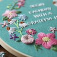 thumbnail image 4 of MesaSe Full Range of Embroidery Starter Kit with Pattern  Cross Stitch Kit Including Stamped Embroidery Cloth with Floral Pattern  Bamboo Embroidery Hoop  Color Threads and Tools Kit, 4 of 9