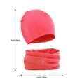 thumbnail image 2 of ZACPNCV Kids Fashion Hip Hop Winter Hat Warm Comfortable Solid Color Head Cap Scarf Set For Girls Boys Watermelon Red, 2 of 4
