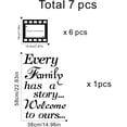 thumbnail image 5 of Every Family Has a Story,Family Wall Art Stickers Contains 6 Pcs 4x6in Picture Frame Wall Decor Stickers for Living Room Family Inspirational Wall Stickers Quotes, 5 of 7
