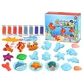 thumbnail image 2 of 12 Color Plastic Modeling Clay Kit with Fruit Vegetable Molds | DIY Pizza Hamburger Ice Cream Shapes | Non-Toxic Safe Children's Toys, 2 of 5