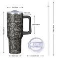 thumbnail image 3 of 1pc Dental 40oz Tumbler with Straw & Handle - Insulated Stainless Steel Cup | Holiday Gift for Man Women (Christmas, Valentine's, Birthday), 3 of 5