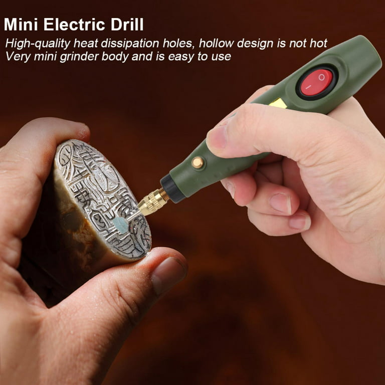 ESTINK Mini Grinder Set, Tool Kit, Mini Electric Grinder, 15W 18000RPM  Rotation Speed Mini Electric Engraver, Lightweight Wood Carving For Agate