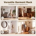 thumbnail image 4 of HONEIER Coat Rack, 68.9" Metal Coat Rack Stand with 12 Hooks Standing Coat Rack for Entryway Bedroom Living Room, Pink, 4 of 9