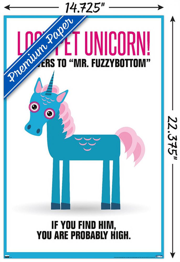 Lost Pet Unicorn Wall Poster, 14.725" x 22.375"