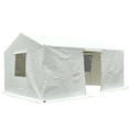 thumbnail image 6 of Gazebo Accessories 12' x 20' Universal Winter Gazebo Cover for Hardtop Gazebos,Enclosed Cover with Sidewalls and Mesh Windows Waterproof (White), 6 of 12