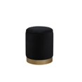 thumbnail image 1 of Elegant Decor Ozman Pouf Rond de 14 Pouces en Noir, 1 of 4