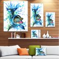 thumbnail image 2 of Designart - Large Blue Dolphin Watercolor - Contemporary Animal Art Canvas, 2 of 2