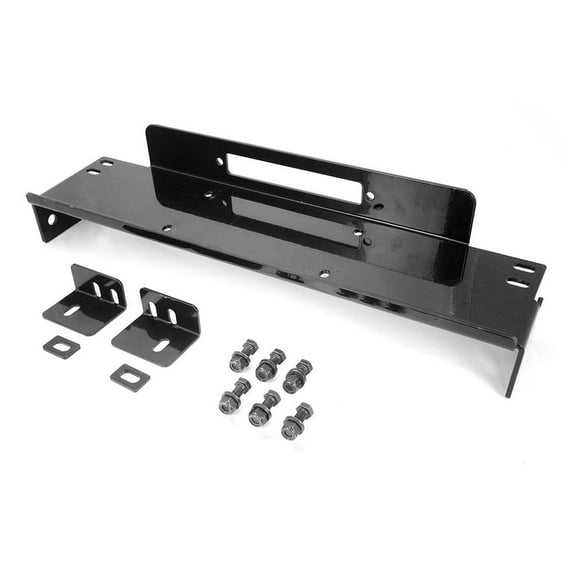 Rugged Ridge by RealTruck Winch Mounting Plate for Jeep CJ | Raised, Black, 10 x 4.5" Bolt Pattern, Steel | 11238.13 | Compatible with 1976-1986 Jeep CJ