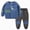 outfits001-Blue, variant on NOLDARES Toddler Boys Winter Clothes 2Pcs Long Sleeve Graphic Pullover Tee Elastic Waist Pants Cozy Outfits Size:4-5 Y,Beige