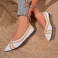 thumbnail image 4 of FRSASU Women's Flats Shoes Pointed Toe Knit Ballet Comfortable Dressy Slip On Flat Classic Ballet office Work Shoes Purple, 4 of 9
