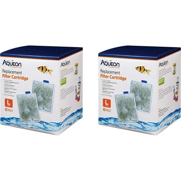 Aqueon 24 Pack of Replacement Filter Cartridges for Aqueon QuietFlow 20, 30, 50, 55 and 75 Power Filters, Large