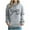 Gray, variant on SwiftWear Women's Christmas Bow Print Hooded Sweatshirt - Festive Hoodie Pullover with Drop Shoulder Design, Soft Loungewear with Front Pockets Red