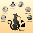 thumbnail image 2 of Metal Cat Wall Art Decor Iron Cat Friendship Wall Decoration Black Cat Wall Sculpture for Cats Lover for Minimalist Bedroom Living Room Kitchen Home Office Restaurant Shop 28.7x30cm, 2 of 9