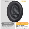thumbnail image 3 of Replacement Earpads Cushions for Bose QuietComfort 35 (QC35) & Quiet Comfort 35 II (QC35 ii) Headphones, Ear Pads with Softer Leather, Noise Isolation Foam, Added Thickness (Black), 3 of 8