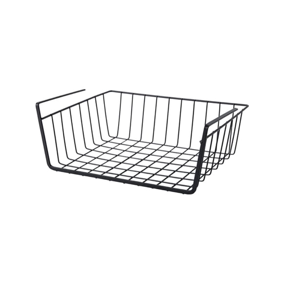 Leodye 1PCS Under Shelf Hanging Storage Basket, Slide-In Organizer for Pantry, Cupboard & Desk -12x9.45x3.93 in