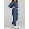 thumbnail image 6 of SHEWIN Sweatsuits for Women 2 Piece Outfits Fleece Lined Jogging Suit Sweatsuit Tracksuit Jogger Sets 1/4 Zipper Collar Pullover Tops and Sweatpants with Pockets, 6 of 10