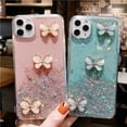 thumbnail image 4 of For Apple iPhone 8 Black Smart Shockproof Glitter Crystal butterfly Wrist Strap Cover Case, 4 of 5