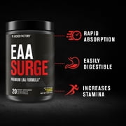 Jacked Factory EAA Surge Essential Amino Acids Powder - EAAS & BCAA Intra Workout Supplement w /L-Citrulline, Taurine, More for Muscle Building, Strength, Endurance, Recovery - Pineapple, 20sv