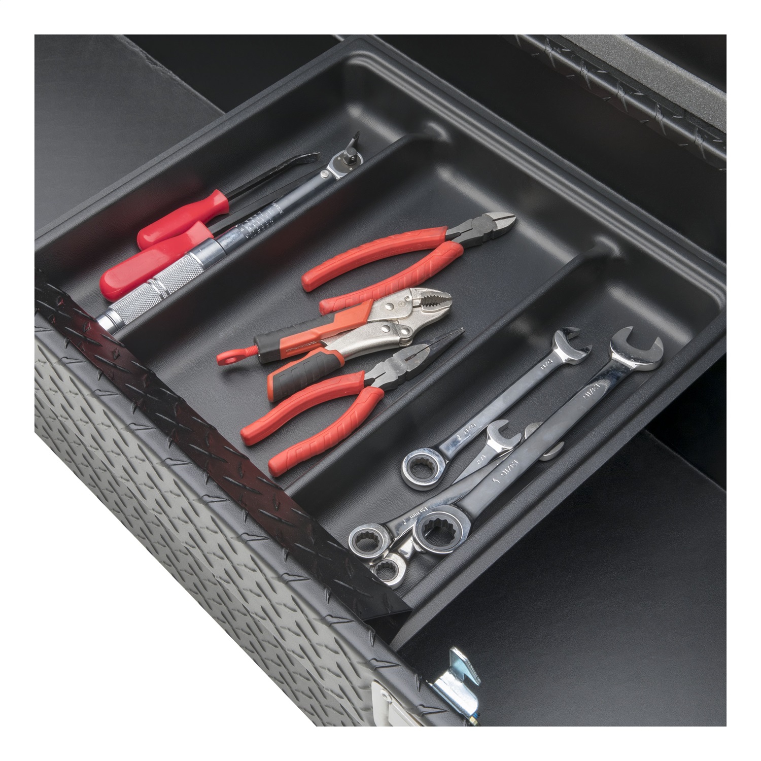 UWS EC10603 72-Inch Matte Black Heavy-Wall Aluminum Truck Tool Box with Low Profile, RigidCore Lid