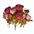 thumbnail image 1 of Worallymy Ramo de flores artificiales de peonía para el hogar y la oficina decoración floral falsa ramo de flores de seda para fiesta de boda rojo oscuro Worallymy JD735805095, 1 of 5