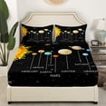 thumbnail image 3 of Space Theme Fitted Sheet Queen Universe Themed Bed Sheets Set, Solar System Sheet Set Outer Space Galaxy Starry Sky Flat Sheet, Space Planet Print Bedding Set with 2 Pillowcases, 3 of 4