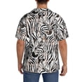 thumbnail image 3 of Fotbe Leopard And Zebra Camisa Estampada de Manga Corta para Hombre, Casual de Verano, Estilo Playero, Sin Arrugas-XX-Large, 3 of 5
