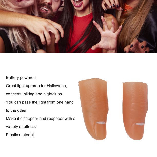 Haofy Thumb Light – 10 Doigts Lumineux LED Jaunes, Tours De Magie, Concerts Et Soirées, Dès 14 Ans