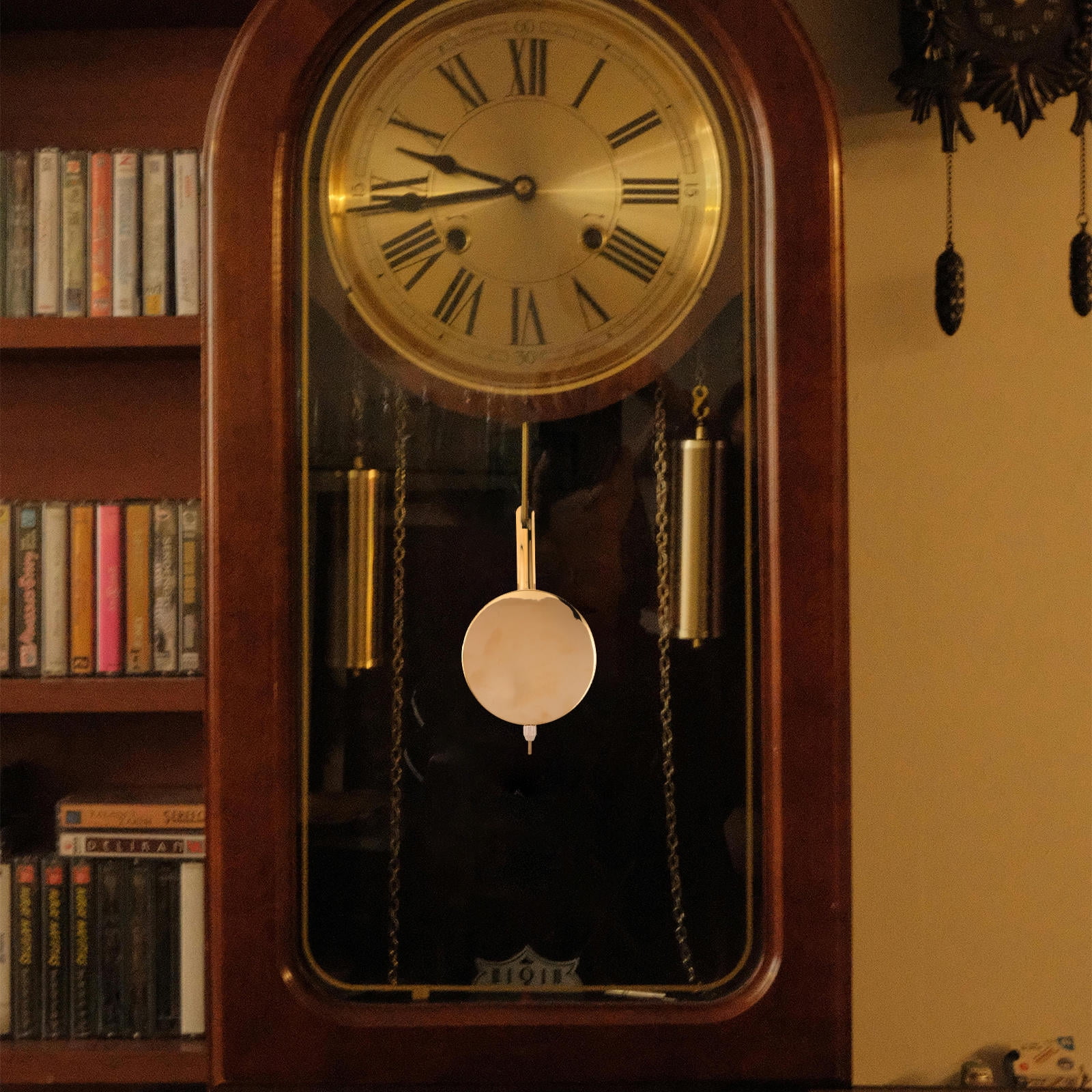 OUNONA Golden Metal Pendulum for Precise Timekeeping and Easy Installation