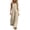 Khaki-1, variant on Jumpsuits for Women Halter Neck Button Sleeveless Wide Leg Pants Dressy Casual Summer Boho Rompers with Pockets