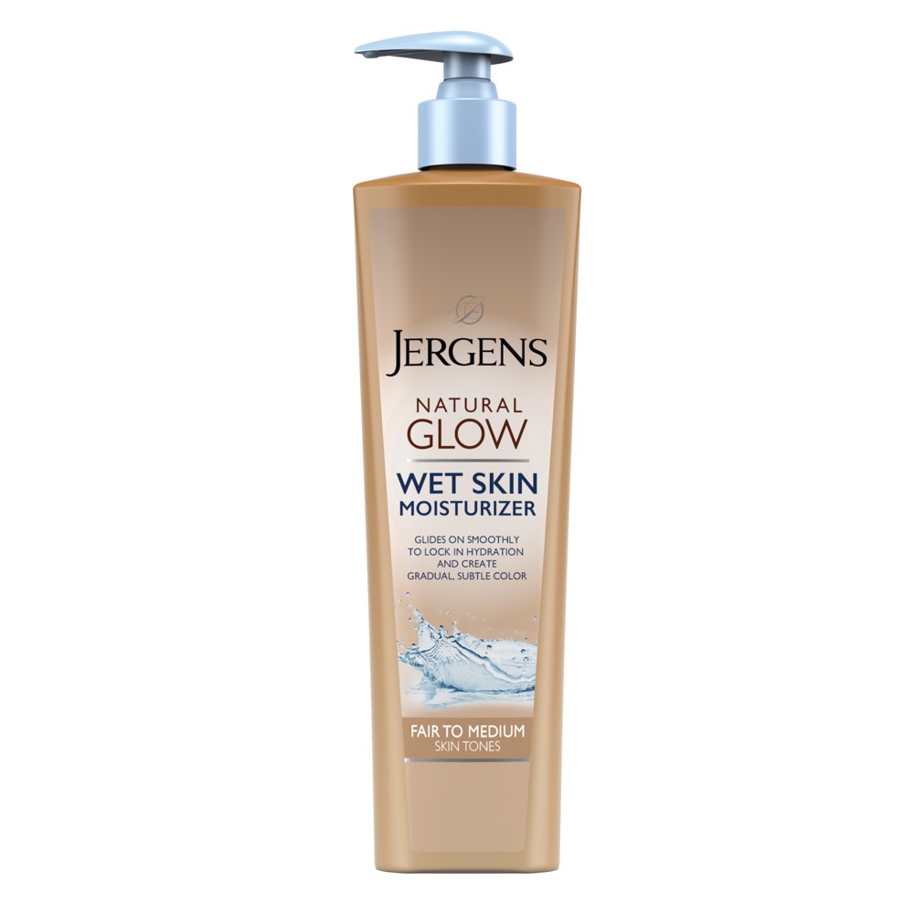 Jergens Natural Glow Sunless Tanning Inshower Body Lotion, Fair to