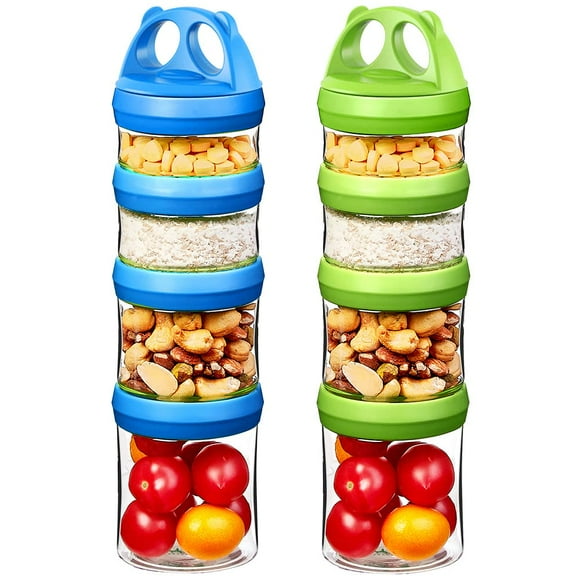 Contenedores Apilables Herméticos para Alimentos SELEWARE, Juego de 4 Piezas
